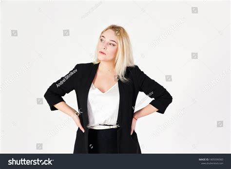 Studio Portrait Blonde Girl Isolated On Stock Photo Shutterstock