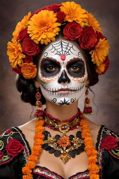 Premium AI Image La Calavera Catrina Elegance In The Afterlife Day Of