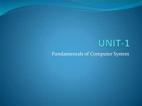 Unit1 | PPT 