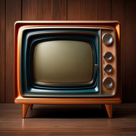premium ai image front view   vintage tv