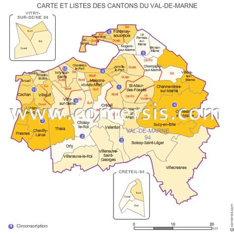 carte des anciens cantons du val de marne