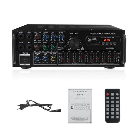 Amplificator, SUNBACK, 2000W, Bluetooth, 90dB, Negru - eMAG.ro