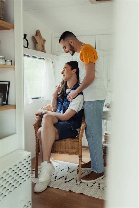 Gay Man Sitting In Armchair Near Stock Image Image Of Caucasian Lifestyle