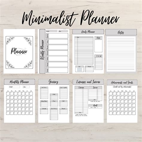 Digital Planner Printable Minimalist