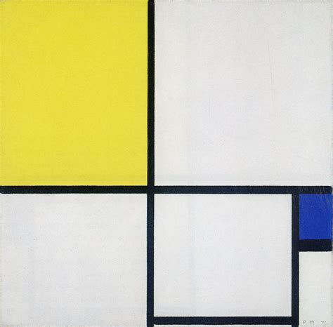 Piet Mondrian Composition No Ii With Yellow And Blue