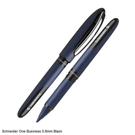 The Schneider One Business rollerball pen features a 0.6mm tip size ...