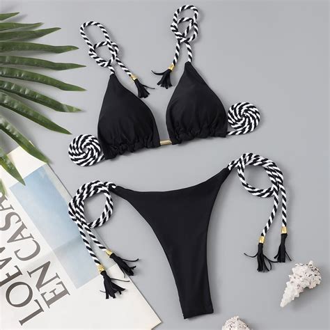 Bikini Zebra Print Two Pieces Swimsuit Sexy Thong Bikini Set Women Brazilian Swimwear New