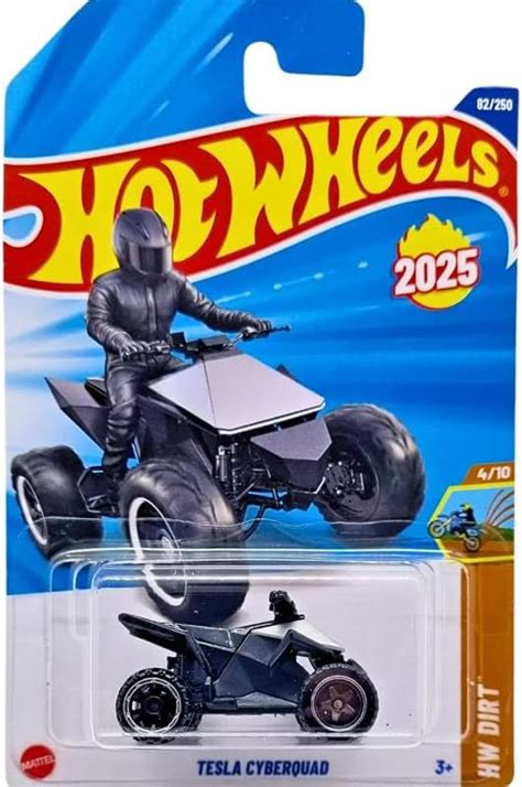 Hot Wheels Tesla Cyberquad Hw Dirt Ages And Up Black Amazon In Toys Games
