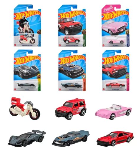 ASSORTIMENT DE VOITURES de base Hot Wheels mini voitures vendues en boîte EUR