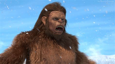 Mythical Creature Bigfoot A Pose Fur 3d Model 169 Max Free3d