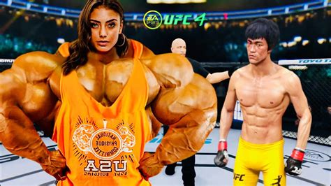 Ps Bruce Lee Vs Beautiful Big Titan Girl Ea Sport Ufc Youtube