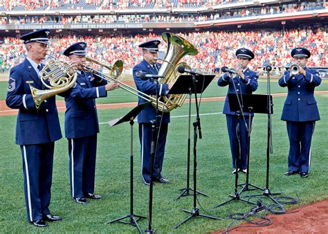 Brass In Blue Performs At Citizens Bank Park Air Force Bands