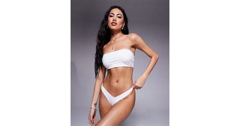 Asos Maya Mix And Match V High Leg Hipster Bikini Bottom In Gray Lyst