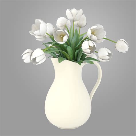 Florero Con Tulipanes Modelo D Fbx Unknown Max Obj Free D