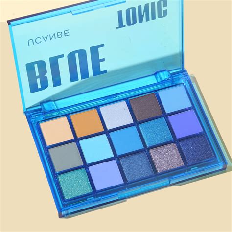 UCANBE Shimmer Matte Eyeshadow Palette 15 Shades Makeup Smooth Nude Fruit Punch Honey Blue