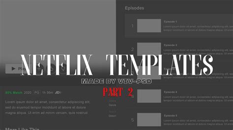 Netflix Template Part Episode List By Viv Psd On Deviantart