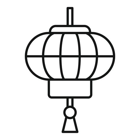 Chinese Lantern Light Icon Outline Style 14596846 Vector Art At Vecteezy