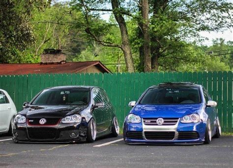 Car Volkswagen Golf Mk5 Stance Tuning Lowered German Cars Trees
