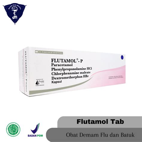 Flutamol Tablet Strips Kaplet Obat Batuk Disertai Demam Dan