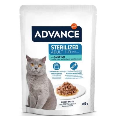 Advance Cat Sterilized Adult Codfish - влажный корм для взрослых ...