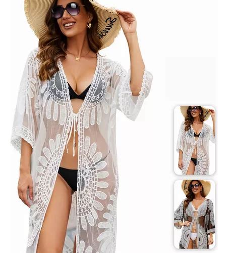 Pz Mujer Vestido Playa Cubre Bikini Pareos Playeros Gafa Mercadolibre