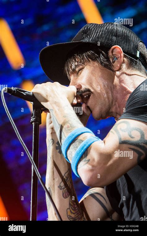 Turin Italy October The American Rock Band Red Hot Chili Peppers Performs Live At Pala