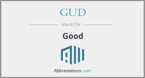 What does GUD stand for?