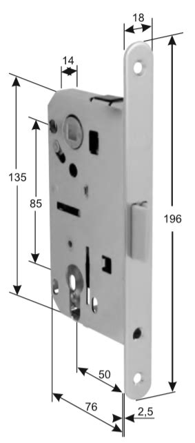 Дверные замки FADEX Цилиндрический Замок врезной MECCANICO F120.13.50 ...
