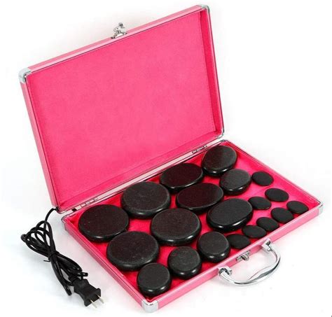 Hot Stones 16 Piece Basalt Stone Essential Box Set For Massage Size