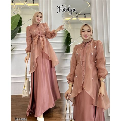 Pre Order Mm Fidelya Maxi Gown Party Long Dress Baju Majlis Dinner