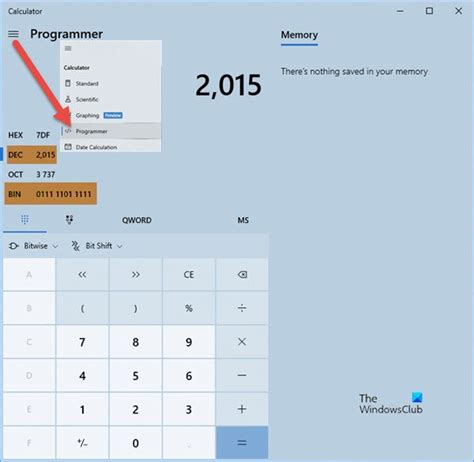 Convert Decimal to Binary using Windows Calculator