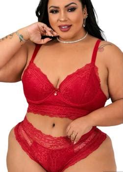 Cropped Conjunto Lingerie Feminino Plus Size Sensual Ousadia Lingerie E Moda Praia