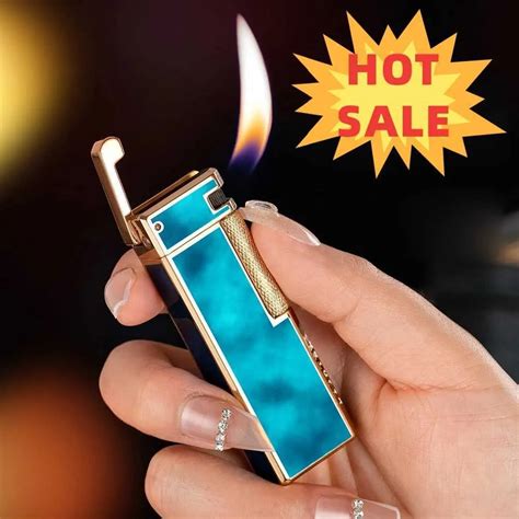 Lighters New Vintage Sideslip Grinding Wheel Ignition Lighter Butane Smoking Accessories Cigar