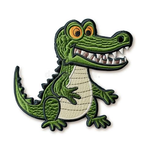 Crocodile Machine Embroidery Design Stock Illustration Illustration