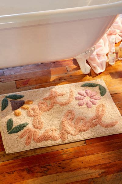 Get Naked Floral Bath Mat Urban Outfitters