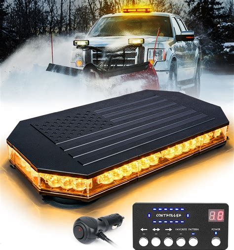 Wowtou 2 In 1 Led Amber White Emergency Strobe Light Bar