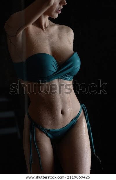 Sexy Slim Brunette Long Wet Hair Stock Photo Shutterstock