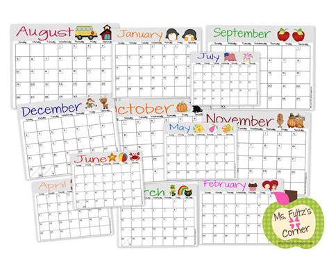 Printable Classroom Calendar – Calendar Template 2021