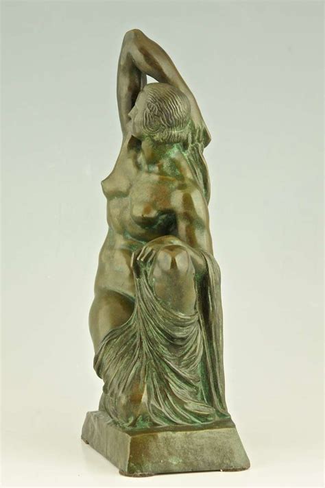 Art Deco Bronze Sculpture Of A Nude By Joe Descomps Cormier