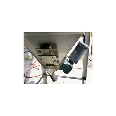 Used 25 Cubic Foot Stainless Steel Flex Auger Hopper Conveyors