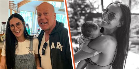 Деми Мур, 60, споделя първата си снимка с новородената си внучка, която ...