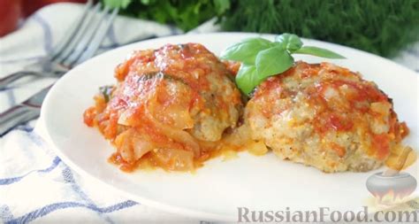 Рецепт: Тефтели с рисом на RussianFood.com