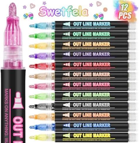 Swetfela Couleurs Feutre Paillette Stylo Paillette Cadeaux De P Ques