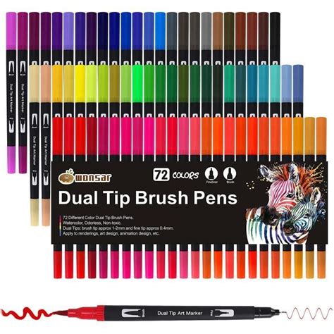 Feutre Coloriage Feutres Coloriage Adulte Enfant Brush Pen Stylo