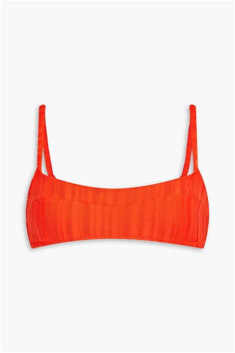 SOLID STRIPED Ribbed Bikini Top THE OUTNET