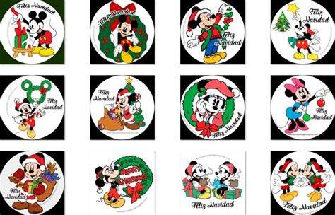 Postales De Micky Y Minnie Mouse Con Mensaje De Feliz Navidad Para