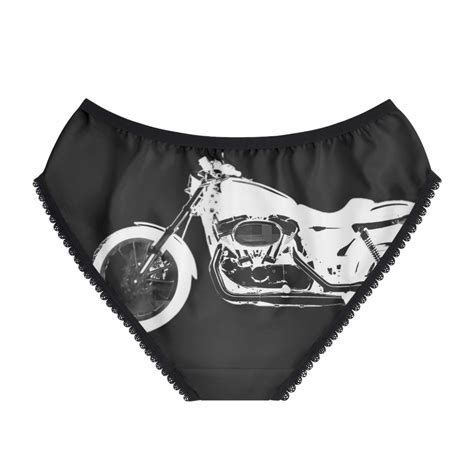 Bike Chick Black And White Motorcycle Lingerie Clothing For Women S Briefs Motorcycle Babe Cute