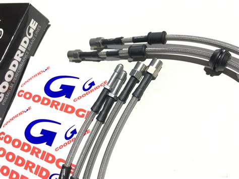 Goodridge Stainless Steel Braided Brake Hoses Kit Clear Line For Vw