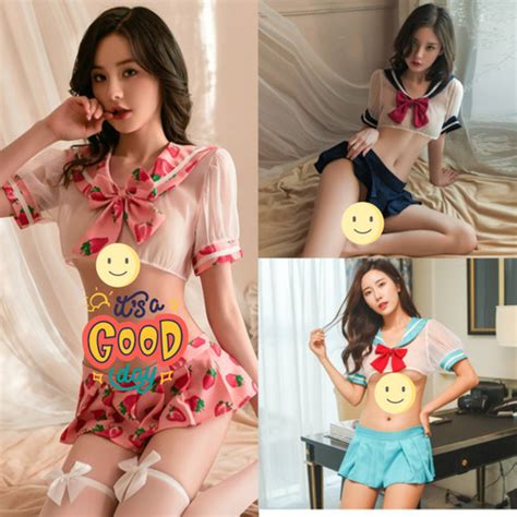 Promo Sexy Lingerie Seksi Set Cosplay Seragam Mahasiswi Pelajar Varian D Jakarta Timur