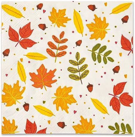 Amazon Pcs Fall Napkins Disposable Thanksgiving Paper Napkins